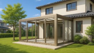 水戸市の戸建て外構に施工されたテラス囲い・サンルームのイメージ