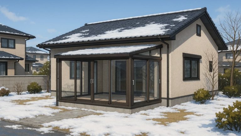 宮城県の戸建て外構に施工されたテラス囲い・サンルームのイメージ