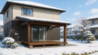 宮城県の戸建て外構に施工されたテラス屋根のイメージ