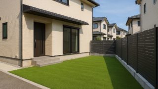 守口市の戸建て外構に施工された人工芝のイメージ