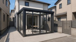 守口市の戸建て外構に施工されたテラス囲い・サンルームのイメージ