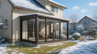 名取市の戸建て外構に施工されたテラス囲い・サンルームのイメージ