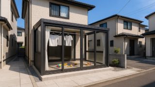 練馬区の戸建て外構に施工されたテラス囲い・サンルームのイメージ