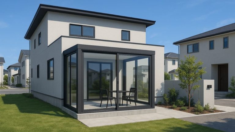 西尾市の戸建て外構に施工されたテラス囲い・サンルームのイメージ