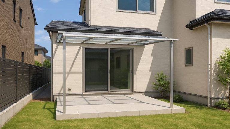 西東京市の戸建て外構に施工されたテラス屋根のイメージ