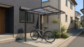 野田市の戸建て外構に施工された自転車置き場のイメージ