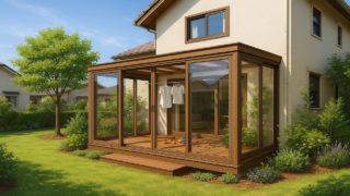 沼津市の戸建て外構に施工されたテラス囲い・サンルームのイメージ