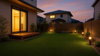 【大牟田市】人工芝 工事の価格相場|古い家でも垢抜ける配置5選 大牟田市の戸建て外構に施工された人工芝のイメージ