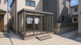 大阪府の戸建て外構に施工されたテラス囲い・サンルームのイメージ