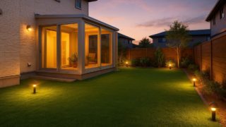 太田市の戸建て外構に施工された人工芝のイメージ