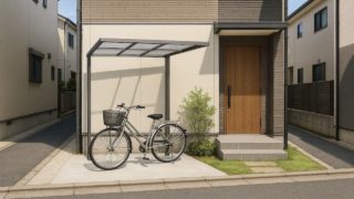 大田区の戸建て外構に施工された自転車置き場のイメージ
