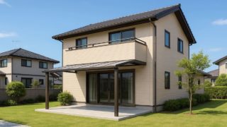 佐賀県の戸建て外構に施工されたテラス屋根のイメージ