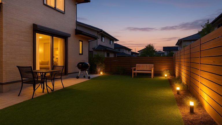 埼玉県の戸建て外構に施工された人工芝のイメージ