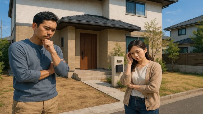 埼玉県の外構工事の失敗にがっかりする夫婦のイメージ