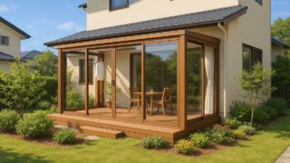 埼玉県の戸建て外構に施工されたテラス囲い・サンルームのイメージ