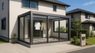 【坂戸市】テラス囲い・サンルームの見積もり相場|相談が多い悩み5つ 坂戸市の戸建て外構に施工されたテラス囲い・サンルームのイメージ