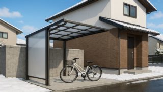 坂井市の戸建て外構に施工されたサイクルポートのイメージ