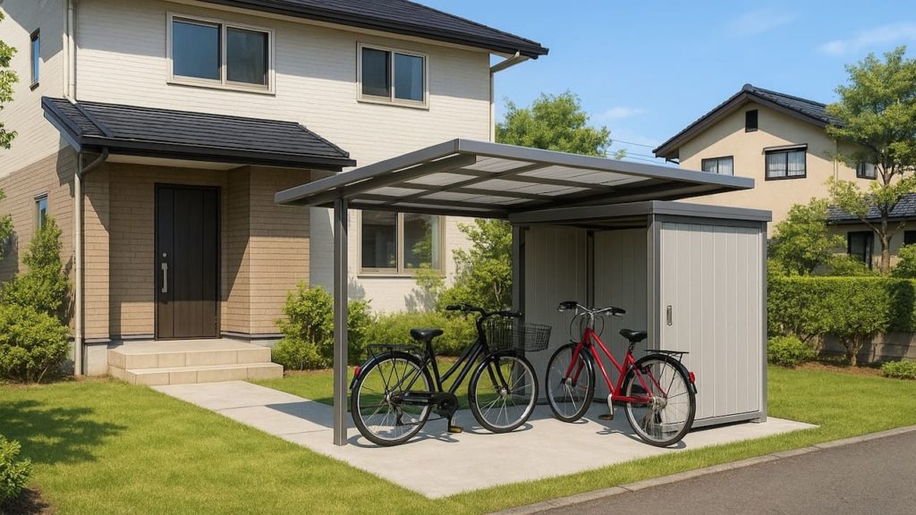 【佐野市】自転車置き場の費用相場｜ベビーカーも置ける工夫