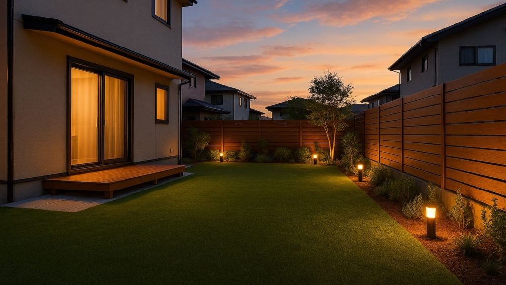 佐世保市の戸建て外構に施工された人工芝のイメージ