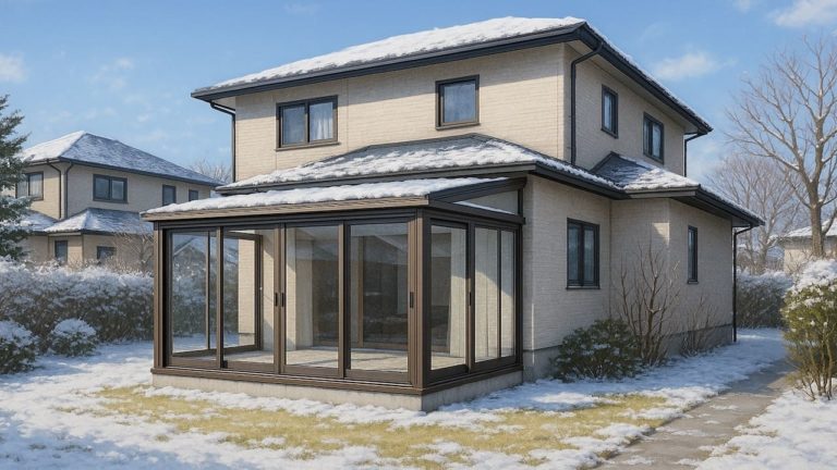 仙台市の戸建て外構に施工されたテラス囲い・サンルームのイメージ