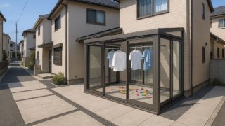 世田谷区の戸建て外構に施工されたテラス囲い・サンルームのイメージ