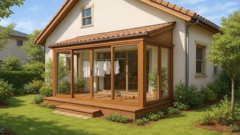 静岡県の戸建て外構に施工されたテラス囲い・サンルームのイメージ