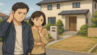 湘南の外構工事の失敗にがっかりする夫婦のイメージ