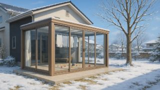 高岡市の戸建て外構に施工されたテラス囲い・サンルームのイメージ