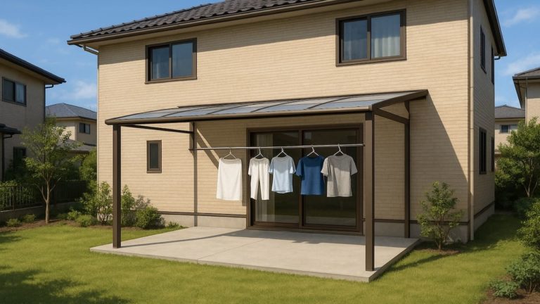 高崎市の戸建て外構に施工されたテラス屋根のイメージ