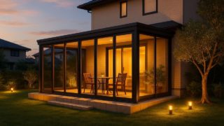 【田辺市】テラス囲い・サンルームの費用感|初心者向けの5つのコツ 田辺市の戸建て外構に施工されたテラス囲い・サンルームのイメージ