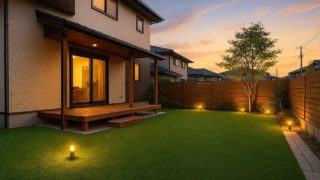 戸田市の戸建て外構に施工された人工芝のイメージ