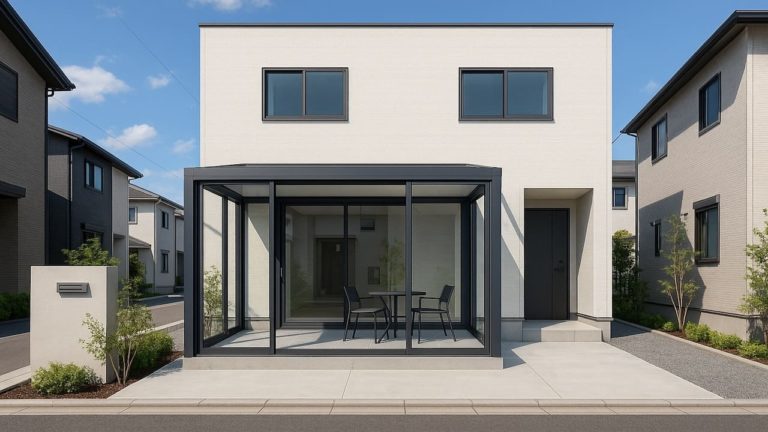 東海市の戸建て外構に施工されたテラス囲い・サンルームのイメージ