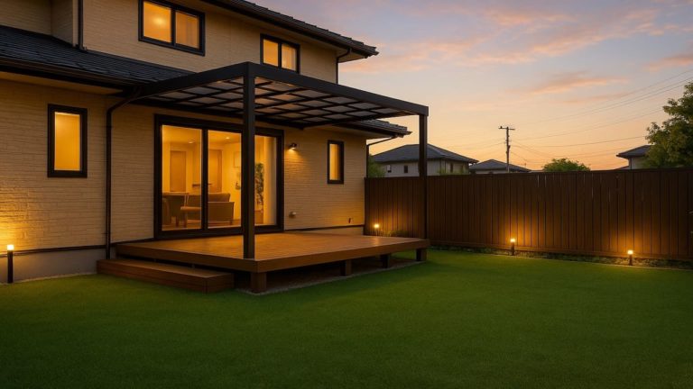 所沢市の戸建て外構に施工された人工芝のイメージ