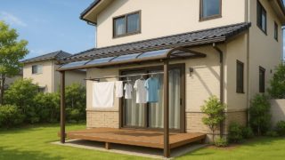 所沢市の戸建て外構に施工されたテラス屋根のイメージ