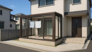 東京都の戸建て外構に施工されたテラス囲い・サンルームのイメージ