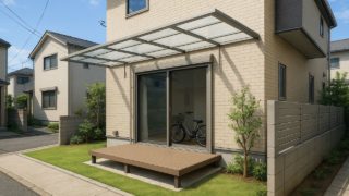 豊島区の戸建て外構に施工されたテラス屋根のイメージ