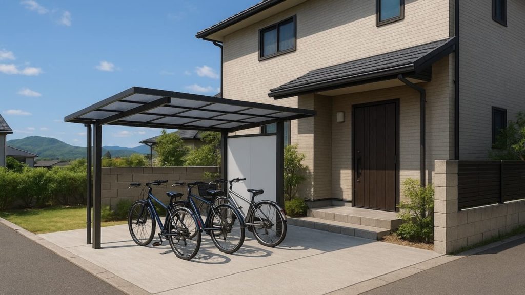 【鳥取県】サイクルポートの価格目安｜アプローチと一体化する配置術