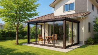 鳥取県の戸建て外構に施工されたテラス囲い・サンルームのイメージ