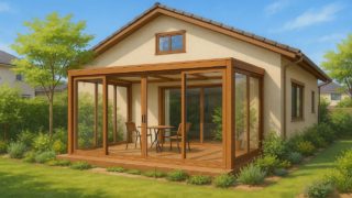 豊橋市の戸建て外構に施工されたテラス囲い・サンルームのイメージ