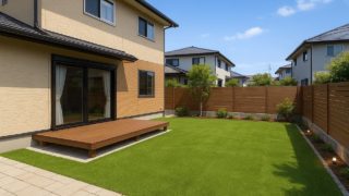 豊田市の戸建て外構に施工された人工芝のイメージ