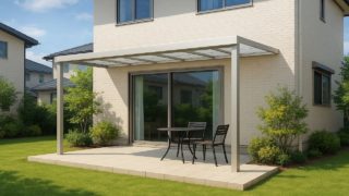 豊田市の戸建て外構に施工されたテラス屋根のイメージ