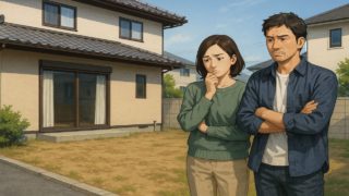 土浦市の外構工事の失敗にがっかりする夫婦のイメージ