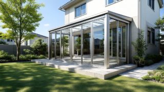 土浦市の戸建て外構に施工されたテラス囲い・サンルームのイメージ