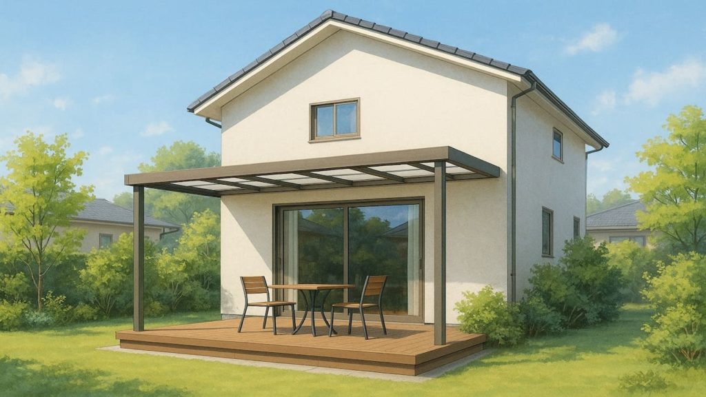 【宇部市】テラス屋根の工事相場｜雨で勝手にキレイになる仕組み5つ