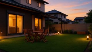 宇治市の戸建て外構に施工された人工芝のイメージ