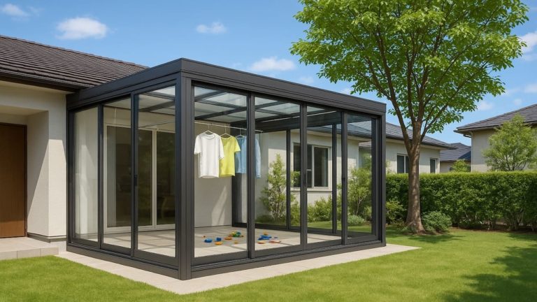 大和市の戸建て外構に施工されたテラス囲い・サンルームのイメージ