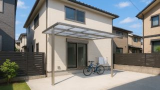 八尾市の戸建て外構に施工されたテラス屋根のイメージ