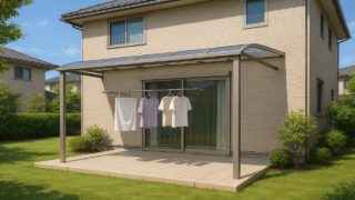 弥富市の戸建て外構に施工されたテラス屋根のイメージ