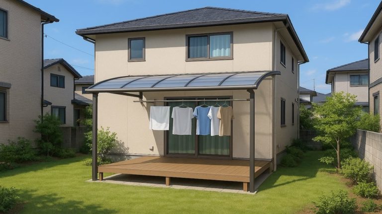 四日市市の戸建て外構に施工されたテラス屋根のイメージ