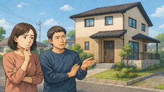 我孫子市で夫婦が外構業者の選び方と探し方を考えているイメージ